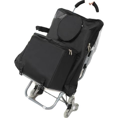 Carro de arte, estructura de acero, asiento de tela Oxford, diseño portátil, autoportante, ruedas de suave rodadura. (1/5)