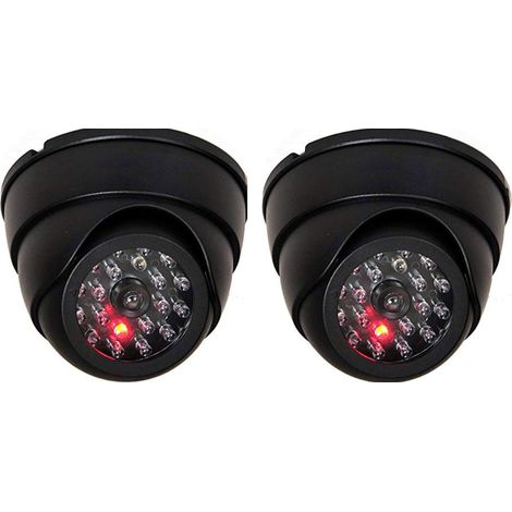 Pack Dummy Dome Camera with Dummy Infrared Camera with Lens and Flashing Video Surveillance (1/5)