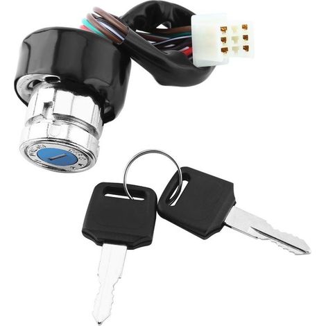 Verkauf Universal Auto Motorrad Zündschloss 6 Drähte In 9 Pin Zündung Sockel 3 Position 2 Schlüssel