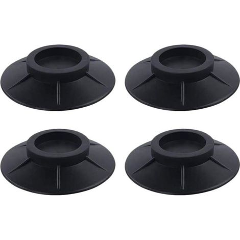 4 patins anti-vibrations, caoutchouc amortissant pour lave-linge et sèche-linge, tapis antidérapant pour sols fragiles (1/4)