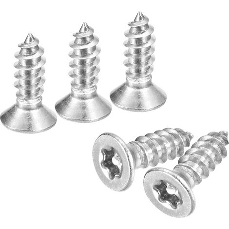 60Pcs Vis À Tête Plate À Frapper Torx M3 x 10mm (Argent) (1/5)