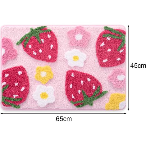Tapis de bain en chenille JeiibrZui - 40 x 60 cm - 1 pièce - Antidérapant et absorbant - Beige - Pour douche, baignoire et lavabo (1/5)