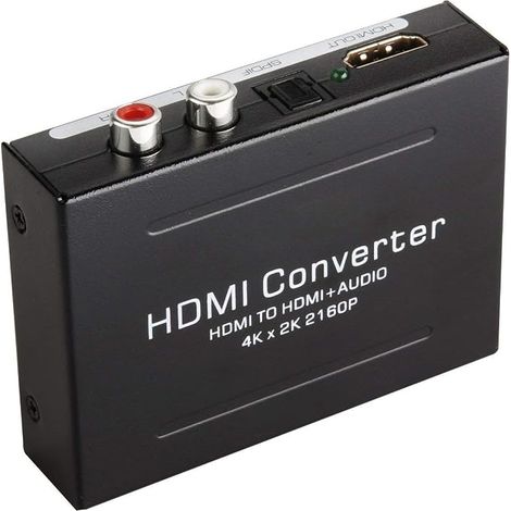 4K x 2K HDMI-Audio-Extraktor, Ozvavzk HDMI-zu-HDMI-Konverter, Video-Extraktor, SPDIF/Optischer L/R Stereo 3D-Audio-Extraktor für PS3, Box, HD DVD, PS4, Sky HD, Blu-ray, Heimkino (1/5)