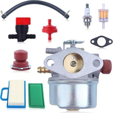 640025 Carburettor Kit for Tecumseh OH195EA OHH55 OHH60 OHH50 OHH65 5.5HP 6HP 6.5HP Oil Filter+Universal Valve+Oil Bubble+Oil Pipe, Replacement 640014 640025 (1/5)
