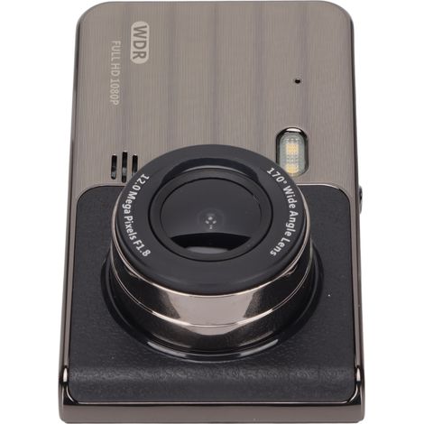 Caméra embarquée 1080p FHD à double objectif, grand angle 170°, enregistrement en boucle, capteur GS, écran IPS 4 pouces, pour voitures (1/5)