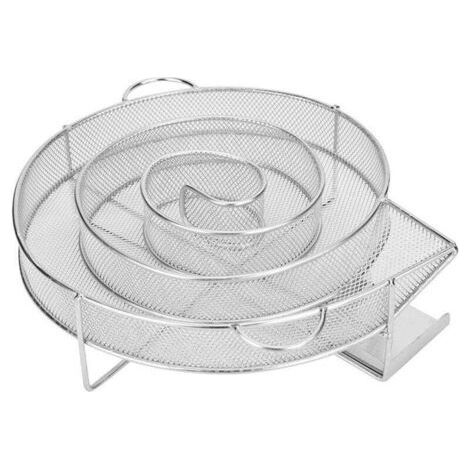 Spiral Cold smoking room - serpentine smoking room - générateur de fumée - pour fumer dans une bouilloire grill - rond - (1/4)