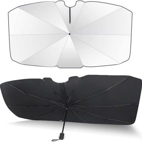 Sonnenschutz für die Windschutzscheibe – 57 x 31 Zoll – 360° drehbar – faltbar – UV-Schutz (1/4)