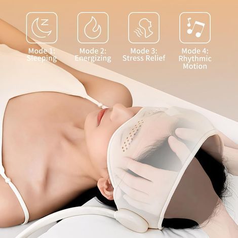 Manuelles Kopfmassagegerät mit 6 Airbags für 360°-Tiefenentspannung und 3 Wärmestufen, 2000-mAh-Akku, Stressabbau, Entspannung (1/5)
