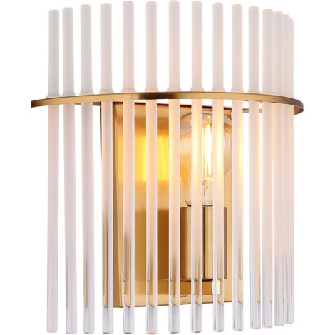 Globo - aplique de pared - GORLEY - dorado - vidrio - E27 - (1/5)