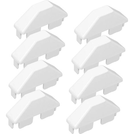 Zaunkappen 8 Stück Flachzaun Ersatzkappen PVC