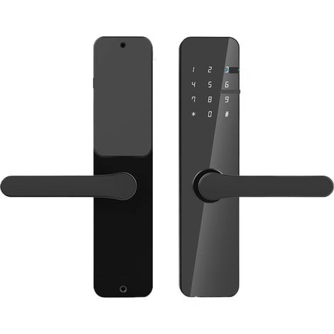 Serrure de Porte Intelligente, contrôle par Application, Serrure de Porte numérique avec poignée, Serrure à Clavier, Serrure de Porte électronique for Maison, hôtel, Location(22x170(5050)) (1/5)