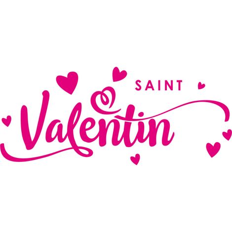 STICKER VITRINE ST VALENTIN (VITR007).- Rose - 58 x 24 cm