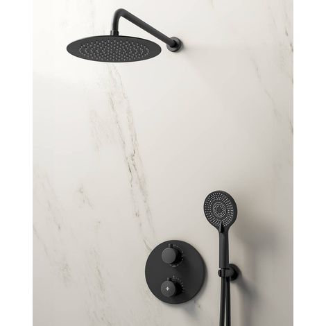 Conj. Empotr. Termostático Round Ng + Rociador Pared - GME