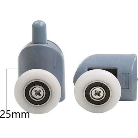 8 Pcs 25mm Galet Rouleau Roulette Roue pour Porte de Douche Roulettes Coulissantes Porte Salle de Bain Odipie (1/4)