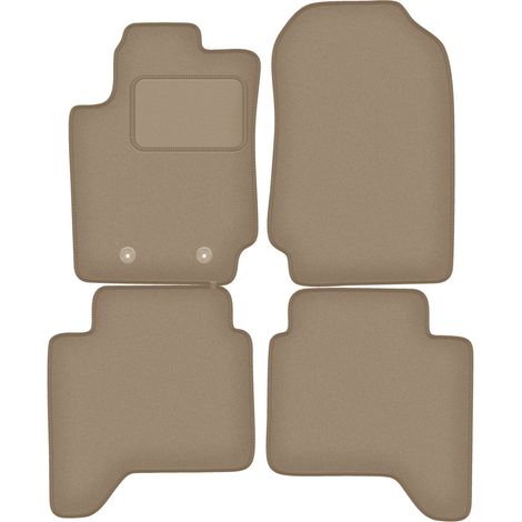 Alfombrillas de terciopelo para Ford Ranger MK5 FL pickup (2015-2022) beige
