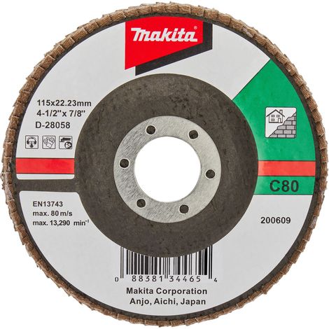 MAKITA D-28058 Flap disc C80 115mm x 22.23mm x 80g