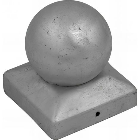 Chapeau de poteau boule zingué à visser - 90 mm (1/4)