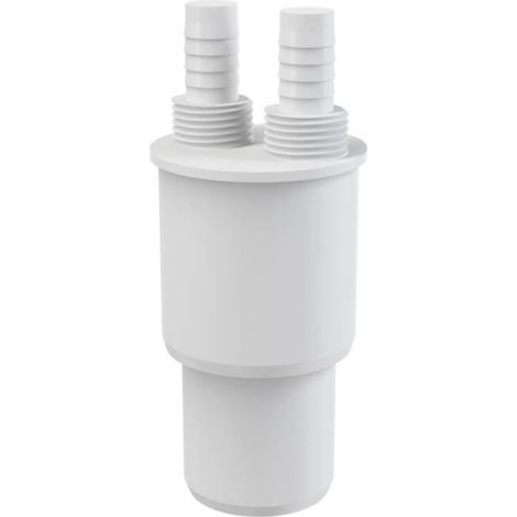 Raccord Réducteur pour Evacuation - Raccord Plastique Blanc Polypropylène - Compatible Tuyaux 40 mm et 50 mm - Filetage G1/2 - 1 Pièce (1/3)