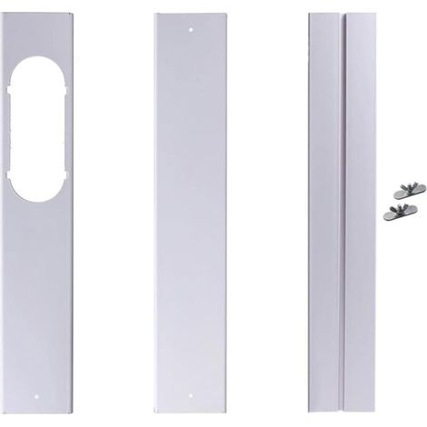 Kit de Fenêtre pour Climatiseur Portable, avec Coupleur Universel Panneau en PVC Renforcé Réglable Joint de Fenêtre Kit d'Aération de Fenêtre AC pour Coulissante pour 10cm Tuyau d'Échappe (1/5)