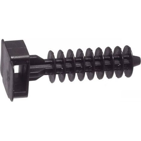 100 Supports Mural Noir pour Lien - Forme Cheville 10 x 40 mm - Nylon 6.6 - D-Work (1/3)