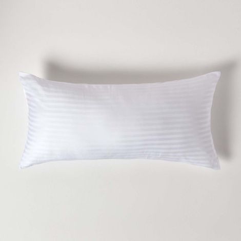 HOMESCAPES White Continental Egyptian Cotton Pillowcase 330 Thread Count, 40 x 80 cm - White