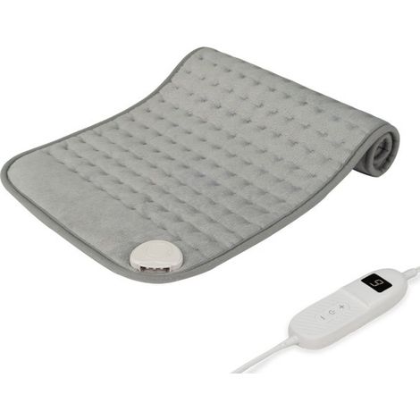 Almohadilla Eléctrica Vellón Gris 100W 9 Niveles Apagado Automático Lavable (8x15,2x30cm) (1/2)