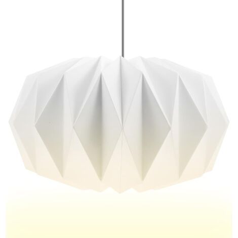 Abat-jour en papier design : abat-jour nordique pliable en papier créatif, abat-jour décoratif, lanterne en papier, moderne, pour suspension - Ø 43 cm (1/5)
