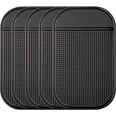 Tapis antidérapants pour tableau de bord de voiture - 5 pièces - Tapis antidérapants auto-adhésifs - Conviennent aux détecteurs de radar, téléphones portables, clés, verre, miroirs, métal, appareils G (1/5)