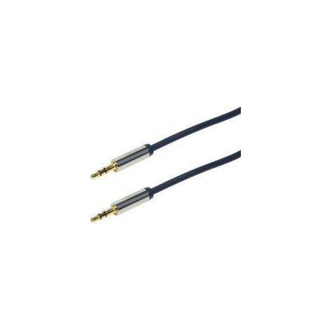 Cavo audio LogiLink da 3,5 mm, blu, 1,5 m per cuffie, altoparlanti/smartphone (1/4)