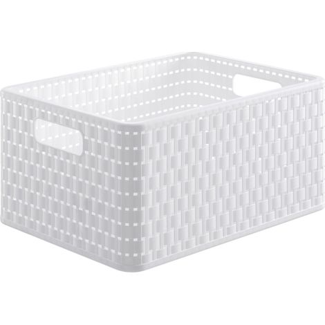Rotho Korb Country A4, 18 L weiß Boxen, Körbchen & Kisten