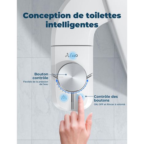 Bidet giapponese per WC, non elettrico, doppi ugelli retrattili, facile installazione, autopulente, pressione dell'acqua fredda regolabile, pulizia anteriore e posteriore (1/4)