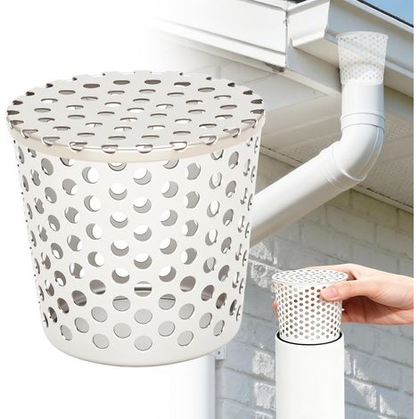 Gutter Crapaudine, Rain Water Filter, Steel Gutters (60-75mm)  Stainless Steel Leaf Gutter Grate, Gutter Filter, Leaf Filter and Branch Filter (1/5)