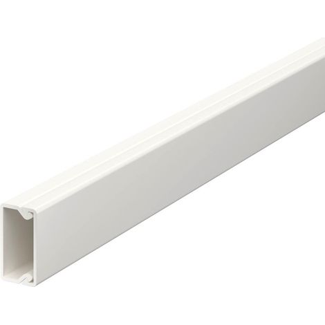 OBO Bettermann Wand- und Deckenkanal halogenfrei 10x20x2000 Polycarbonat/Acrylnitril-Butadien-Styrol reinweiß RA..., 2 Meter, 6175375