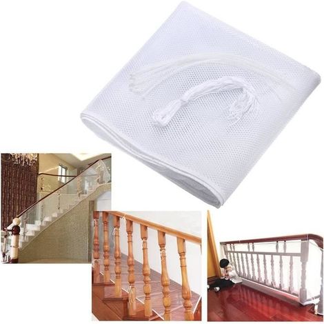 Sumnacon 2 mètre Filet de Protection pour Bébé et Enfant, Filet de Sécurité pour Balcon et Escalier, Solide et robuste, 77cm(h[144] (1/4)