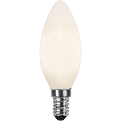 Star Trading Ampoule LED Opaque Filament, E14, 450lm, 5W, intensité lumineuse variable, blanc chaud, 9,8 cm