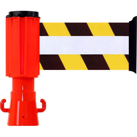 Enrouleur 100mmx3m Jaune/Noir Rétroréfléchissant - 2830096 (1/2)