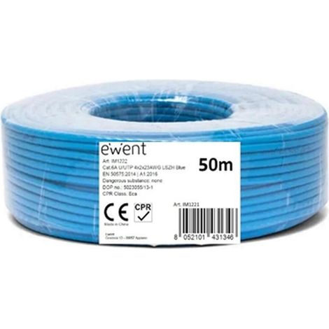 Ewent Im1222 Cable De Red Azul 50 M Cat6a U/utp (utp) (1/2)