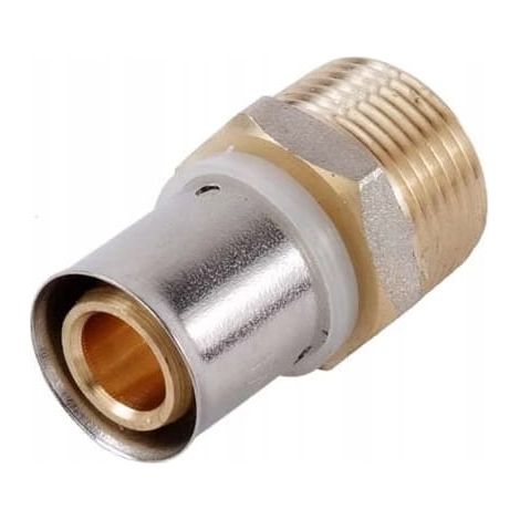Raccordo a pressione diritto con filettatura esterna da 1/2" x 16 x 2 mm