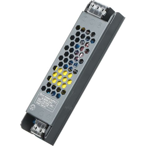 Adaptador de corriente ultradelgado para tiras LED, transformador de CA 190V-240V a CC 24V 2.5A 60W, convertidor de potencia conmutada para uso en interiores.