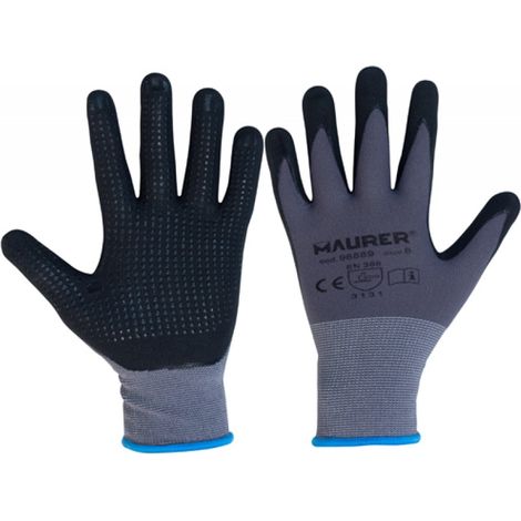 GUANTI LAVORO NITRILE "NITRODOT" TG. 8" MAURER - CF. CAVALIERE