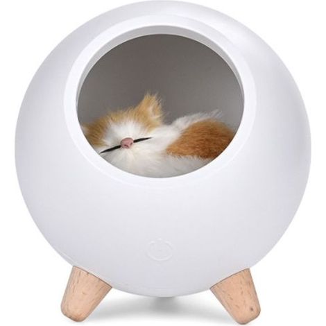 Veilleuse LED créative rechargeable, veilleuse dessin animé, chat mignon, maison pour animaux de compagnie, commande tactile USB, lu (1/5)