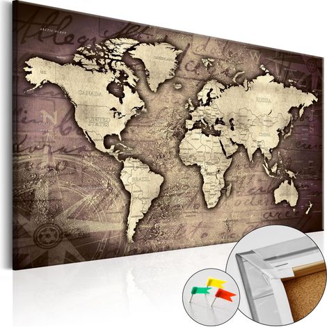 Quadri di sughero - Precious World [Cork Map] - 60x40 (1/4)