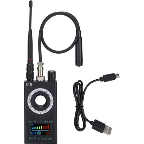 Détecteur de signaux RF K-19 pour localiser caméra sans fil, micro espion, GPS et dispositifs de surveillance électronique (1/5)