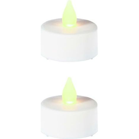 Bougie Chauffe Plat LED Blanc Piles incluses - Lot de 2 - - Bougie Chauffe Plat LED Blanc Piles incluses - Lot de 2 - (1/5)