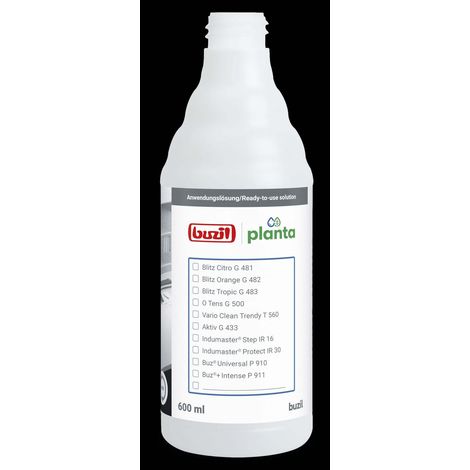 Accesorio de limpieza Buzil botella spray superficie blanco
