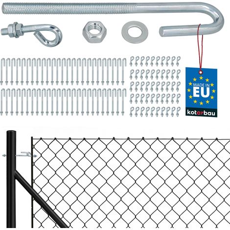 KOTARBAU® Lot de 50 Tendeurs Grillage M8, Tendeur Cable, Acier Galvanisé, Tendeur Fil de Fer Cloture, Tendeur de Fil Ouvert avec Vis de Fixation Fermée (1/5)