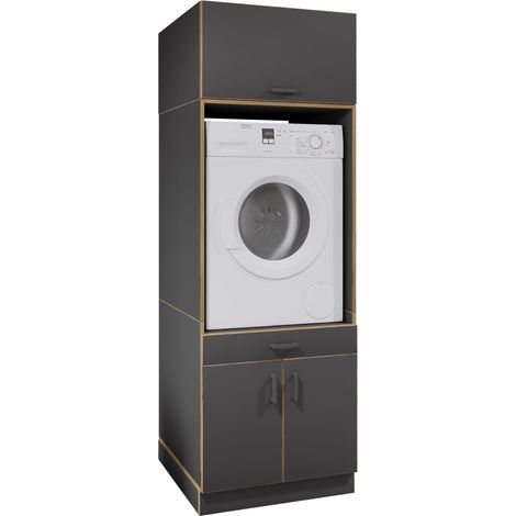 VCM - Meuble sous-lave-linge Rislo CLXXL H. 200 x B. 67 x T. 48 cm