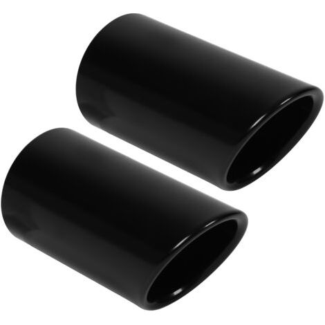 2 pièces brillant noir échappement tuyau d'échappement pointe en acier inoxydable queue gorge voiture Modification remplacement pour A4 B8 Q5. (1/5)