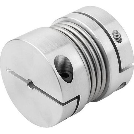 KIPP Metallbalgkupplung Gr. 60 mit radialer Klemmnabe Ø19 x 67 Aluminium (1/3)
