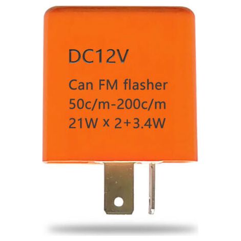 Relais clignotant universel, clignotant moto clignotant indicateur de vitesse 2 broches réglable LED clignotant relais 12V(Orange) (1/5)